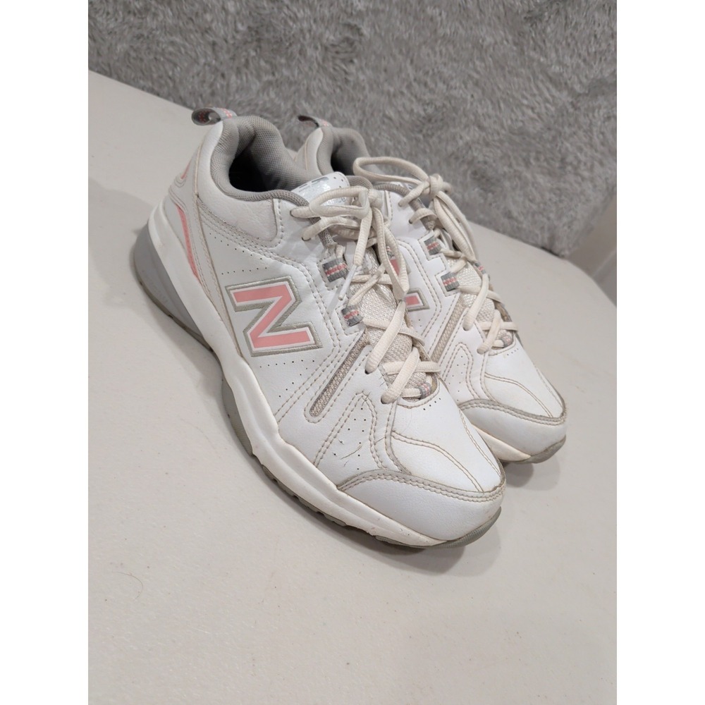 New Balance 608 Running Sneakers White Peach Gray WX608WP5  Womens Size 8